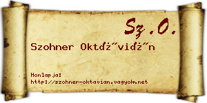 Szohner Oktávián névjegykártya